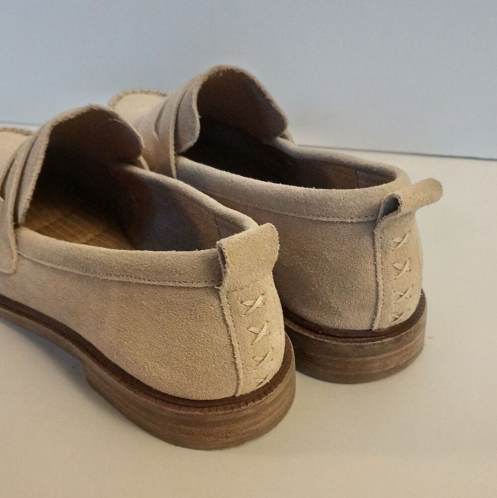 Kelsi Dagger Brooklyn Abner Suede Loafers Whipstitch Penny Womens 10 - Picture 9 of 9